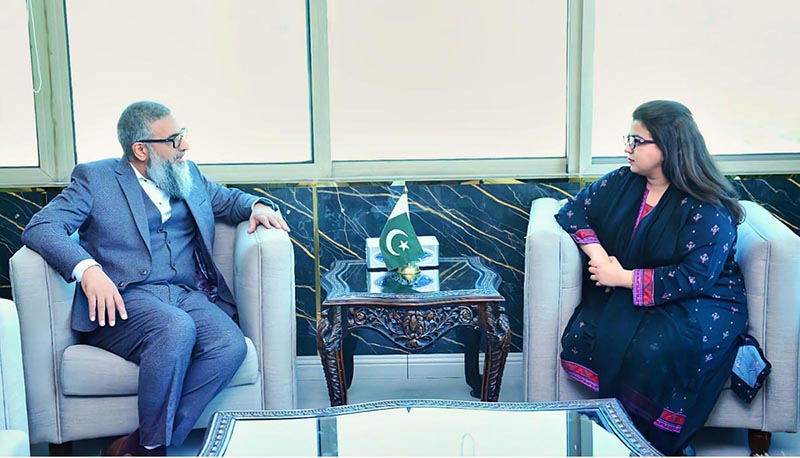 Country Director Teradata Global Consulting Pakistan (Pvt) Ltd, Haroon Kanth called on Minister of State for IT and Telecommunication Shaza Fatima Khawaja.