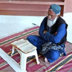 Students reciting verses of Holy Quran in a local madrasa at Dodai Road during Holy Fasting Month of Ramzan