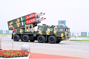 Pakistan BABUR missile contingent participate in Pakistan Day 2024 parade march past ceremony, at Shakarparian Parade Ground