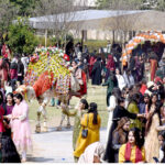 Students enjoy camel ride during Annual Funfair at Model College G10/4.