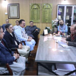 Provincial Election Commission, Farid Ahmed Afridi checking document peppers of candidates submitted for senate seats at Election Office