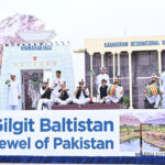 The float of Gilgit-Baltistan showcases the culture of the area participates in Pakistan Day 2024 parade ceremony, at Shakarparian Parade Ground