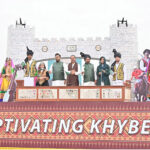 The float of Khyber Pakhtunkhwa showcases the culture of the province participates in Pakistan Day 2024 parade ceremony, at Shakarparian Parade Ground