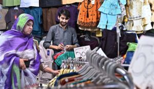 Women shopping for upcoming Eid-ul-Fitr at G-9 Markaz