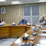 Federal Minister newly appointed, the Board of Investment BIO, Mr. Abdul Aleem Khan is is being briefed by Additional Secretary Ambreen Iftakhar and Executive Director Khashi ur Rehman during his first official act after assuming charge. Mr. Khan paid an inaugural visit to BOI following his oath-taking ceremony accompanied by 19 members of the new cabinet of Prime Minister Shahbaz Sharif