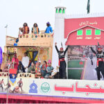 The float of Punjab Province showcases the culture of the province participates in Pakistan Day 2024 parade ceremony, at Shakarparian Parade Ground