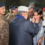 President of Pakistan Asif Ali Zardari and Chief of the Army Staff General Syed Asim Munir  pays condolence to martyrs family after Funeral prayers of Lieutenant Colonel Syed Kashif Ali Shaheed (age: 39 years, resident of Karachi) and Captain Muhammad Ahmed Badar Shahed (age: 23 years, resident of District Talagang) who embraced martyrdom while defending their motherland against the scourge of terrorism in Mir Ali, North Waziristan District, were offered at Chaklala Garrison