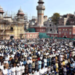 Muslim worshipers offer Friday prayers during the holy fasting month of Ramadan at historical Mosque Masjid Wazir Khan