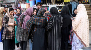 Women shopping for upcoming Eid-ul-Fitr at G-9 Markaz