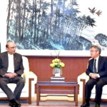 President Asif Ali Zardari meeting with the Ambassador of the People's Republic of China, Mr Jiang Zaidong, to offer his condolences over the killing of Chinese citizens in Bisham, at the Chinese Embassy