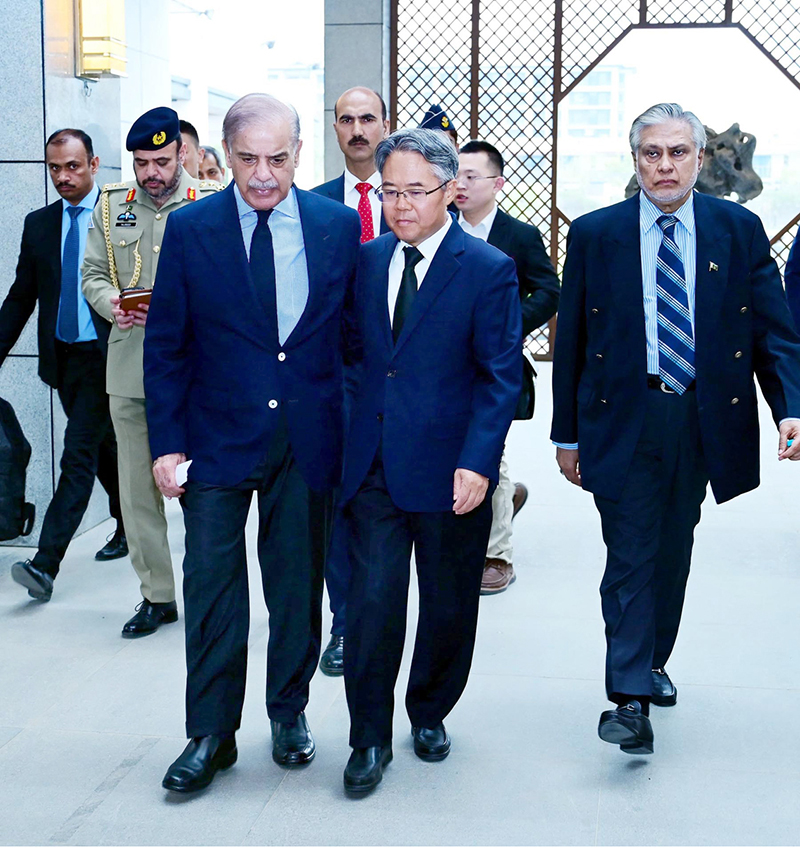 Prime Minister Muhammad Shehbaz Sharif visits the Chinese Embassy, and met with Chinese Ambassador Jiang Zaidong to offer condolence over the death of Chinese nationals in a suicide attack in District Shangla