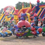 Children are enjoying at playing area in Jillani Park during Jashan-e-Baharan Festival