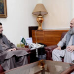 Governor KPK, Haji Ghulam Ali calls on Federal Minister for Commerce, Jam Kamal Khan