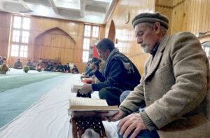 A large number of people offering first Congregation Prayer (Friday prayer) of the holy month of Ramazan.