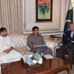 Member National Assembly Sardar Shamsher Mazari and Member of the Punjab Assembly Khizer Mazari call on Prime Minister Muhammad Shehbaz Sharif