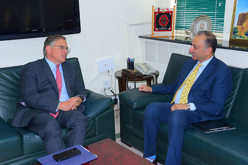 Ambassador of the United States of America, Donald Blome calls on the newly appointed Federal Minister for Petroleum Dr Musadik Malik.