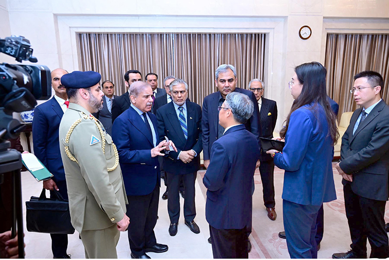 Prime Minister Muhammad Shehbaz Sharif visits the Chinese Embassy, and met with Chinese Ambassador Jiang Zaidong to offer condolence over the death of Chinese nationals in a suicide attack in District Shangla