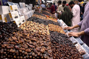 People selecting and purchasing the dates ahead of the holy fasting month of Ramadan