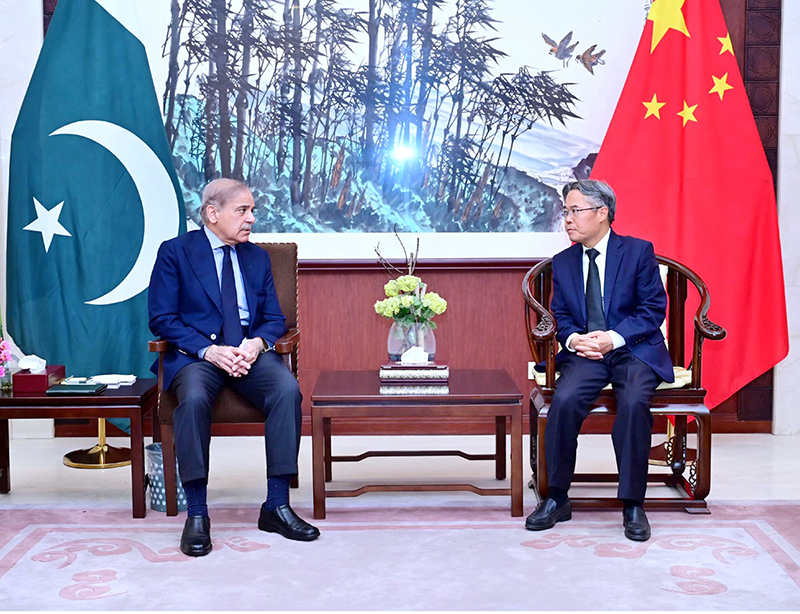 Prime Minister Muhammad Shehbaz Sharif visits the Chinese Embassy, and met with Chinese Ambassador Jiang Zaidong to offer condolence over the death of Chinese nationals in a suicide attack in District Shangla