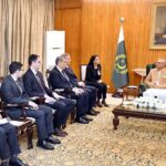 Chairman of the Chamber of Accounts of Azerbaijan, Vugar Gulmammadov, along with his delegation called on President Dr. Arif Alvi at Aiwan-e-Sadr
