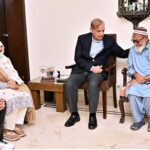 Prime Minister Muhammad Shehbaz Sharif offers condolences to the family of Lt. Colonel Syed Kashif Ali Shaheed at their residence in Chaklala