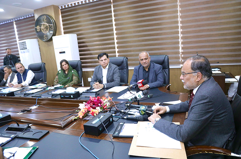 Federal Minister for Planning Development & Special Initiatives Ahsan Iqbal, receives comprehensive briefing at Pakistan Bureau of Statistics.