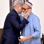 Prime Minister Muhammad Shehbaz Sharif offers condolences to the family of Lt. Colonel Syed Kashif Ali Shaheed at their residence in Chaklala
