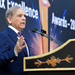 Prime Minister Muhammad Shehbaz Sharif addresses the ceremony of the Tax Excellence Awards 2024