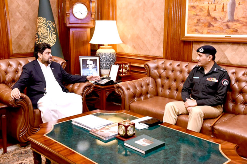 IG Sindh Ghulam Nabi Memon calls on Sindh Governor Kamran Khan Tessori at Governor House