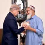 Prime Minister Muhammad Shehbaz Sharif offers condolences to the family of Lt. Colonel Syed Kashif Ali Shaheed at their residence in Chaklala