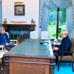 Federal Minister for Interior, Narcotics Control and Chairperson Pakistan Cricket Board Syed Mohsin Raza Naqvi calls on Prime Minister Muhammad Shehbaz Sharif