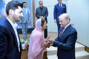 Prime Minister Muhammad Shehbaz Sharif presents awards to the highest taxpayers and exporters of the country at the Tax Excellence Awards 2024