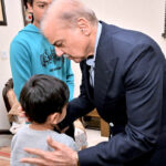 Prime Minister Muhammad Shehbaz Sharif offers condolences to the family of Lt. Colonel Syed Kashif Ali Shaheed at their residence in Chaklala