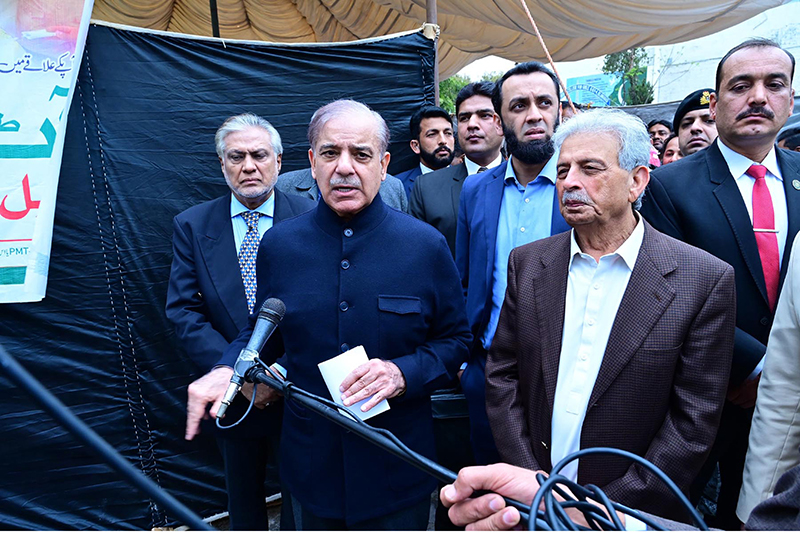 Prime Minister Muhammad Shehbaz Sharif visits various special distribution points of Utility Stores Corporation set up- with regard to PM's Ramzan Relief 2024