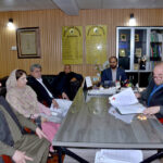 Provincial Election Commission Farid Ahmed Afridi checking document peppers of candidates submitted for senate general election in last date at Election Office