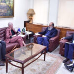 EU Ambassador Riina Kionka calls on Pakistan's Federal Minister for Commerce, Jam Kamal Khan, and congratulates him for assuming the portfolio of Ministry of Commerce