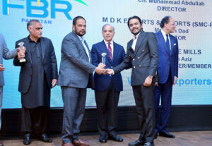 Prime Minister Muhammad Shehbaz Sharif presents awards to the highest taxpayers and exporters of the country at the Tax Excellence Awards 2024