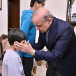 Prime Minister Muhammad Shehbaz Sharif offers condolences to the family of Lt. Colonel Syed Kashif Ali Shaheed at their residence in Chaklala