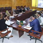 Member Gilgit-Baltistan Assembly Amjad Hussain advocate chairing a meeting GB Assembly Committee on Telecommunication issue in Gilgit-Baltistan at Assembly Secretariat