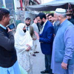 Federal Minister for Information and Broadcasting, Attaullah Tarar along with Federal Minister, Rana Tanveer Hussain visits the Utility Store at Abpara Market on the directives of Prime Minister Muhammad Shehbaz Sharif to review the quality of the edibles being sold at subsidized rates under the Ramazan Relief Package 2024