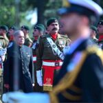 Prime Minister Muhammad Shehbaz Sharif inspecting the Guard of Honor presented by a contingent of Pakistan’s Armed Forces upon arrival at the Prime Minister House