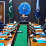 Federal Minister for Interior, Mohsin Naqvi chairing a meeting at FIA headquarters