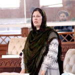 Minister Social Walfare Gilgit-Baltistan Dilshad Bano speaks during the 3rd sitting of 18th Session of Gilgit-Baltistan Assembly under the chair of Speaker Gilgit-Baltistan Assembly Nazir Ahmad Advocate