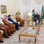Minister of Defense of Kingdom of Saudi Arabia His Royal Highness Prince Khalid bin Abdulaziz Al Saud calls on Prime Minister Muhammad Shehbaz Sharif