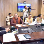 The Federal Minister for Planning, Development, and Special Initiatives, Ahsan Iqbal presides over a progress review session concerning Pakistan Radio Station Sautul Quran FM Radio Channel