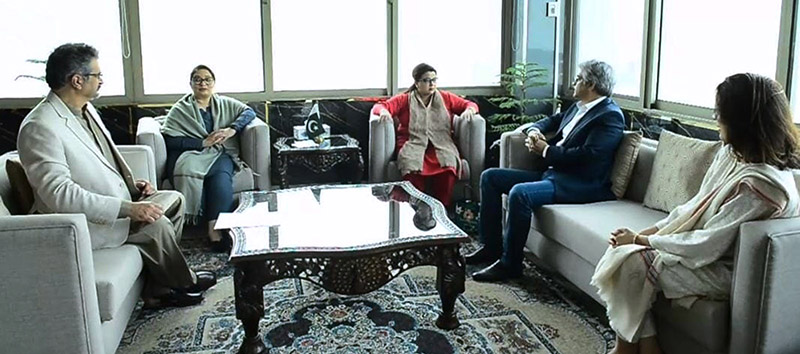 Minister of State for IT and Telecommunication Shaza Fatima Khawaja in a meeting with Jazz delegation