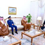 Minister of Defense of Kingdom of Saudi Arabia His Royal Highness Prince Khalid bin Abdulaziz Al Saud calls on Prime Minister Muhammad Shehbaz Sharif