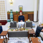 Minister for Railways Sardar Awais Ahmed Khan Leghari calls on Prime Minister Muhammad Shehbaz Sharif