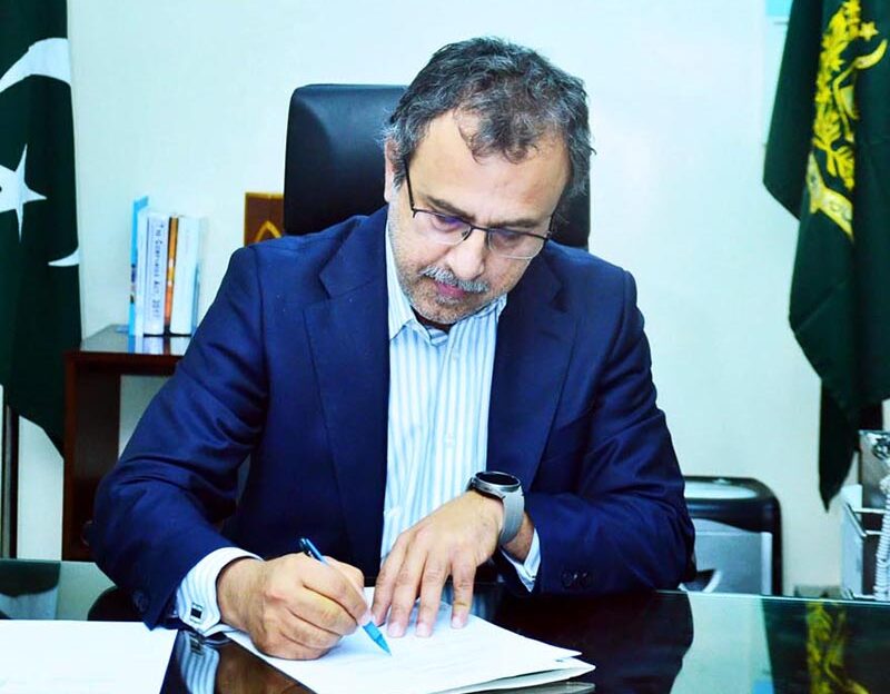 Sardar Awais Ahmad Khan Leghari, assuming the charge of Federal Minister for Power