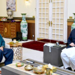 Minister for Railways Sardar Awais Ahmed Khan Leghari calls on Prime Minister Muhammad Shehbaz Sharif